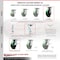 Service Caster 8 Inch Green Poly on Cast Iron Caster Set with Roller Bearing and Brake SCC SCC-35S820-PUR-GB-SLB-4 - alternate 2
